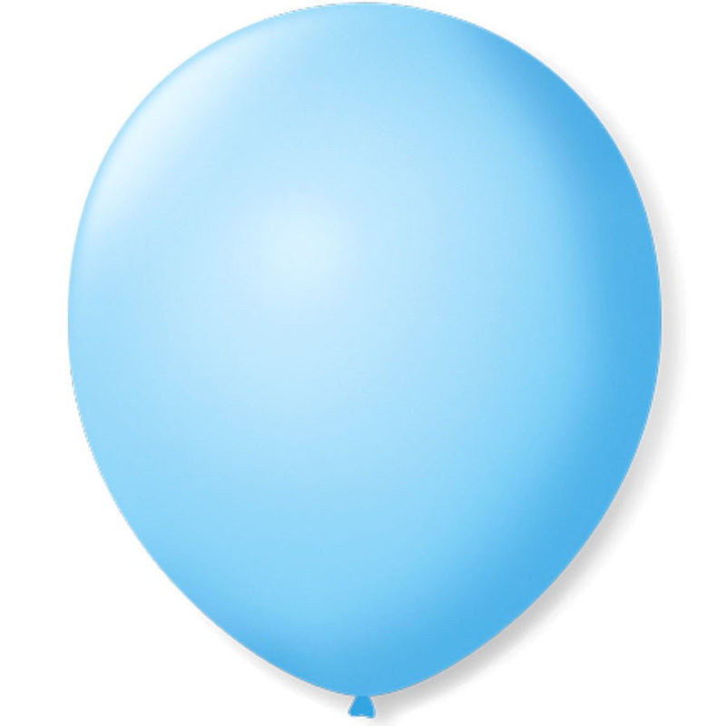 Balão Liso N°7 Azul Baby com 50 un SÃO ROQUE