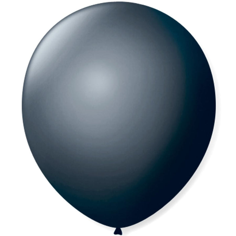 Balão Liso N°9 Preto Ébano com 50 un SÃO ROQUE
