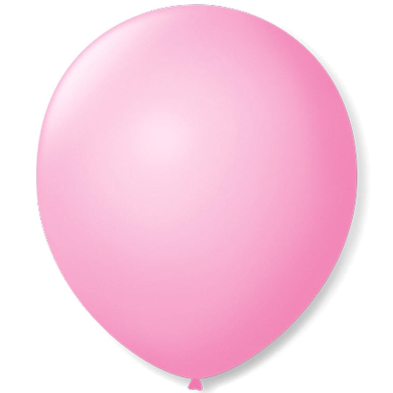 Balão Liso N°7 Rosa Baby com 50 un SÃO ROQUE