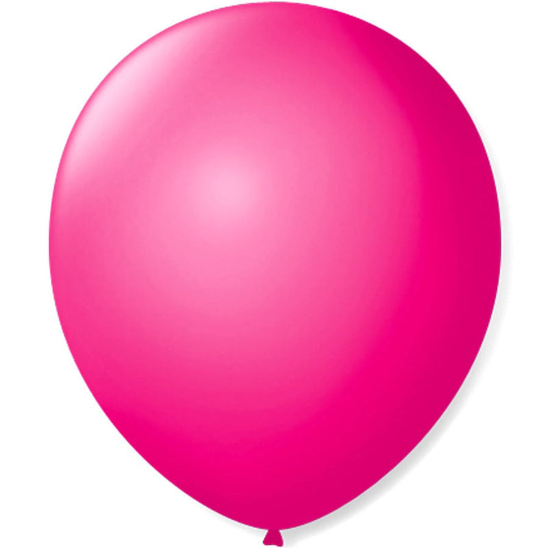 Balão Liso N°7 Rosa Shock com 50 un SÃO ROQUE