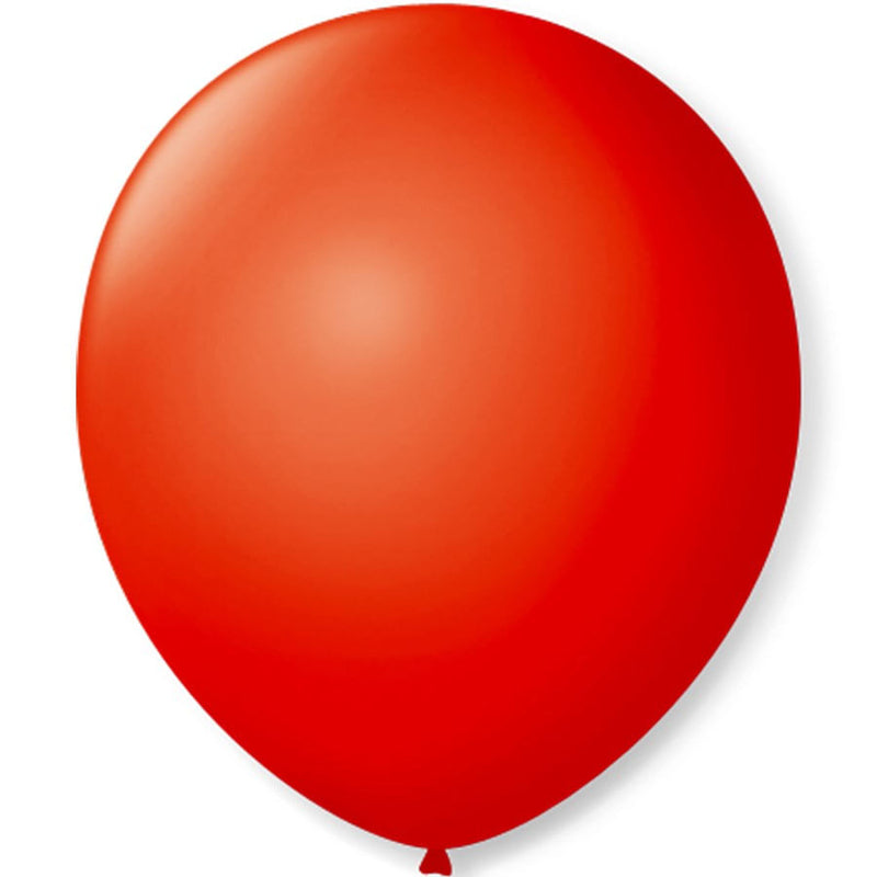 Balão Liso N°7 Vermelho Quente com 50 un SÃO ROQUE