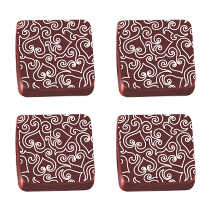 Transfer para Chocolate Arabesco Coração (TRG809101) STALDEN