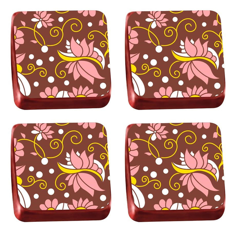 Transfer para Chocolate Flores Salmão (TRG811401) STALDEN