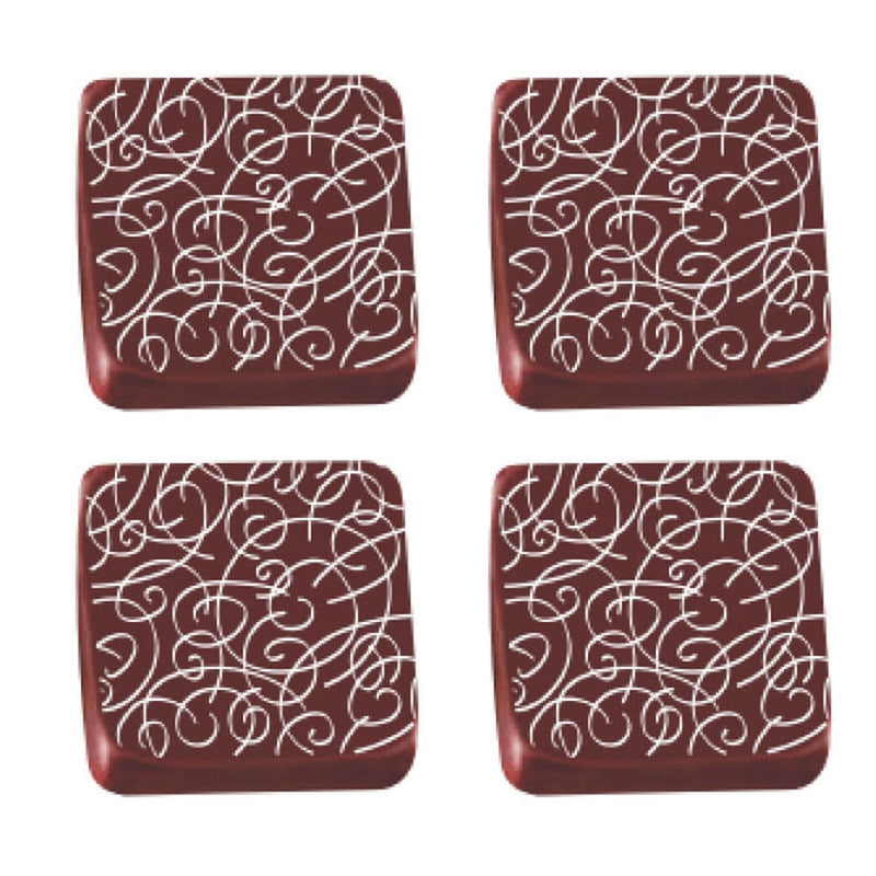 Transfer para Chocolate Arabesco Fino Branco (TRG807701) STALDEN
