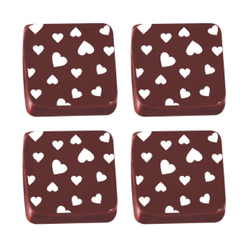 Transfer para Chocolate Coração Branco (TRG800501) STALDEN
