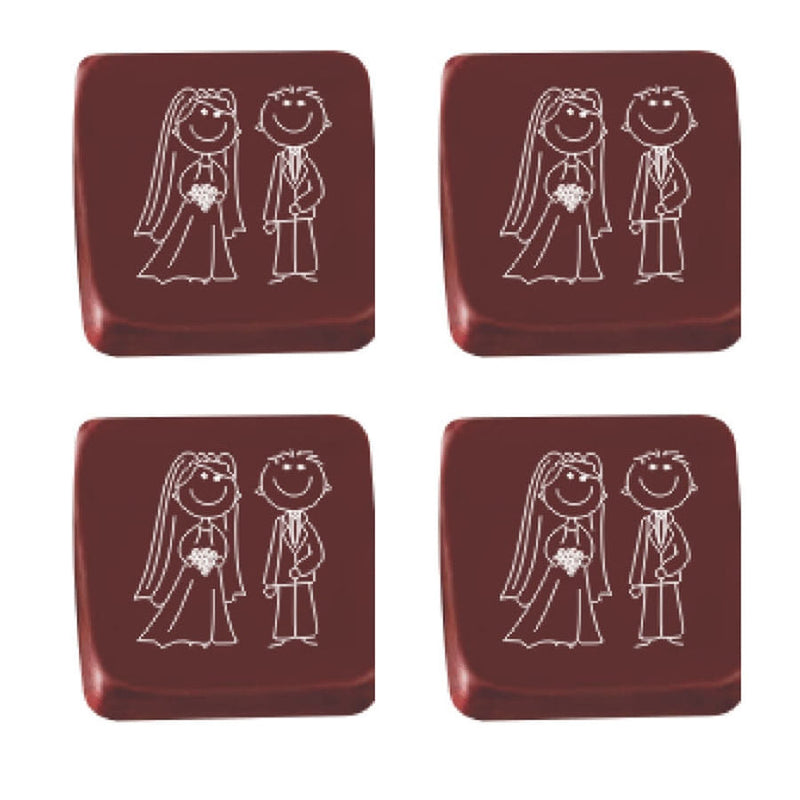 Transfer para Chocolate Noivinhos Branco (TRG801901) STALDEN